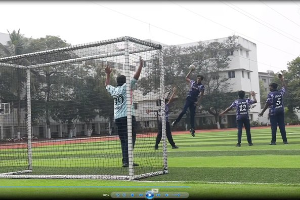 Football and Throwball court at school